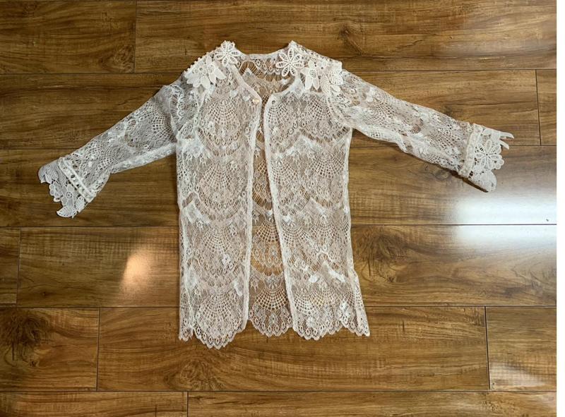 White lace cardigan