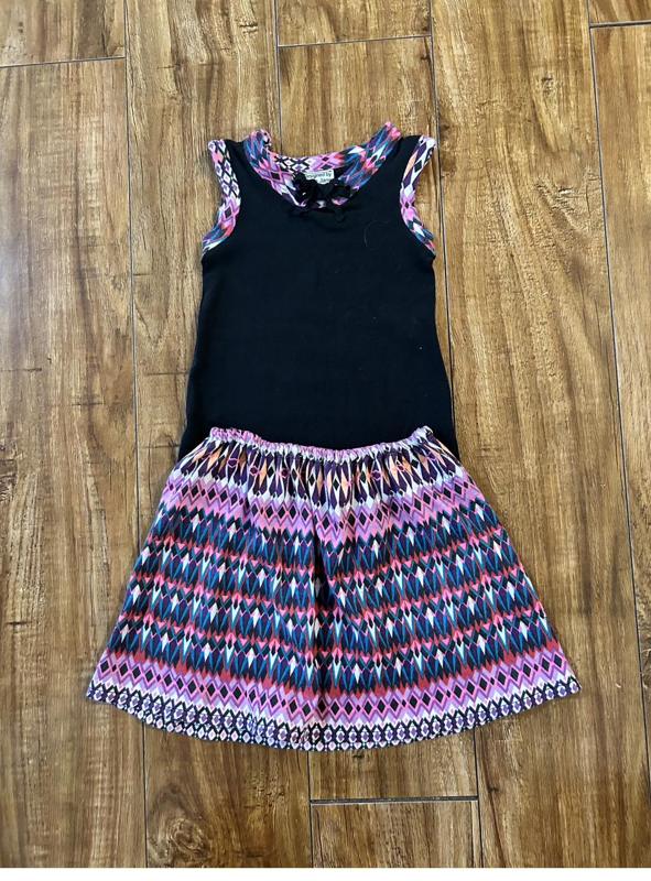 Zigzag skirt set, flat